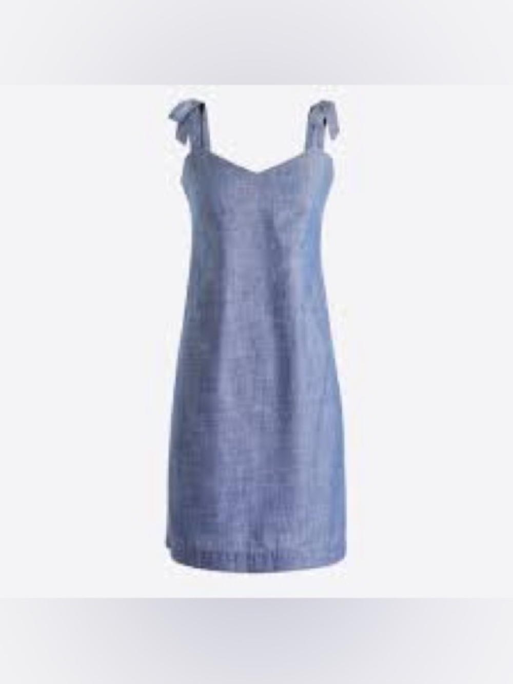 J Crew Factory Denim Linen Blend Tie Dress